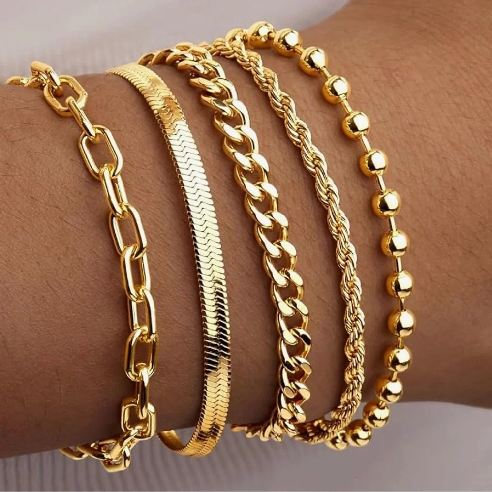Chic Gold Bracelet Collection - Picture 1 of 2